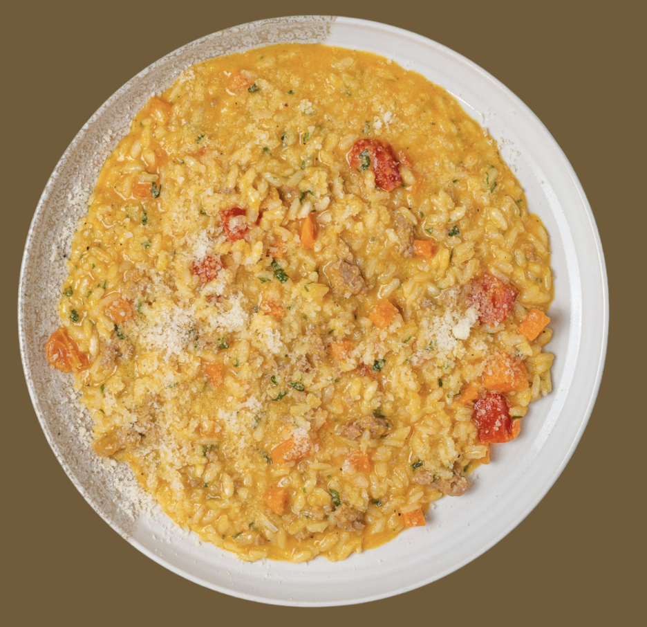 Ризото с тиква и наденица